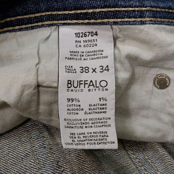 Buffalo David Bitton Jeans Mens 38x34 Measures 40x33 Driven X Basic Straight - Picture 4 of 11